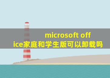 microsoft office家庭和学生版可以卸载吗